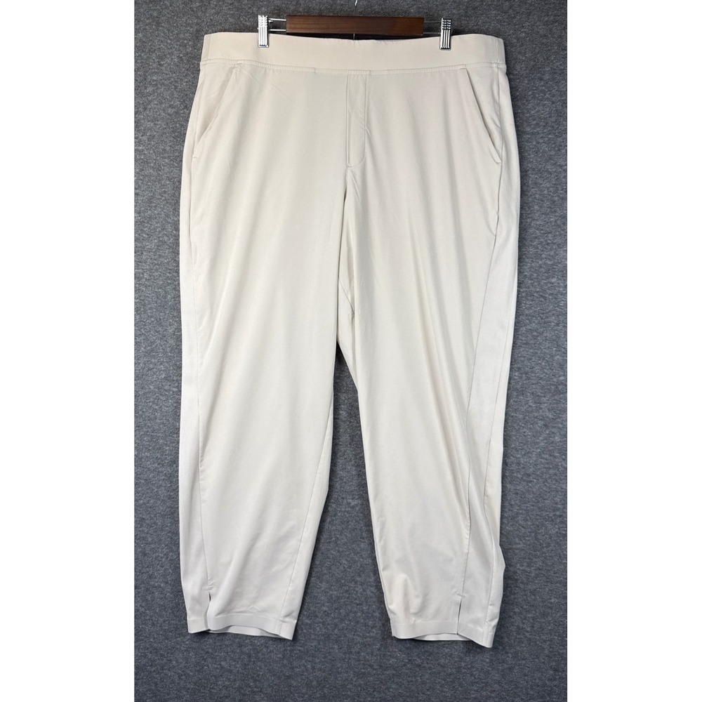 Athleta Brooklyn Mid Rise Ankle Pant Womens Size 20 Elastic Waist‎ Side Stripe